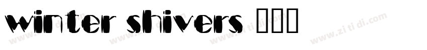 winter shivers字体转换